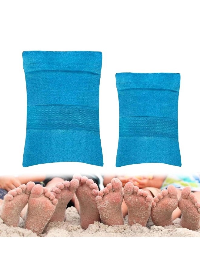 ShebSheb 2PCS Sand Remover for Beach, Sand Removal Bag,Powder Pouch Sands Remover Brush Beach Vacation Camping Essentials  - Image 1
