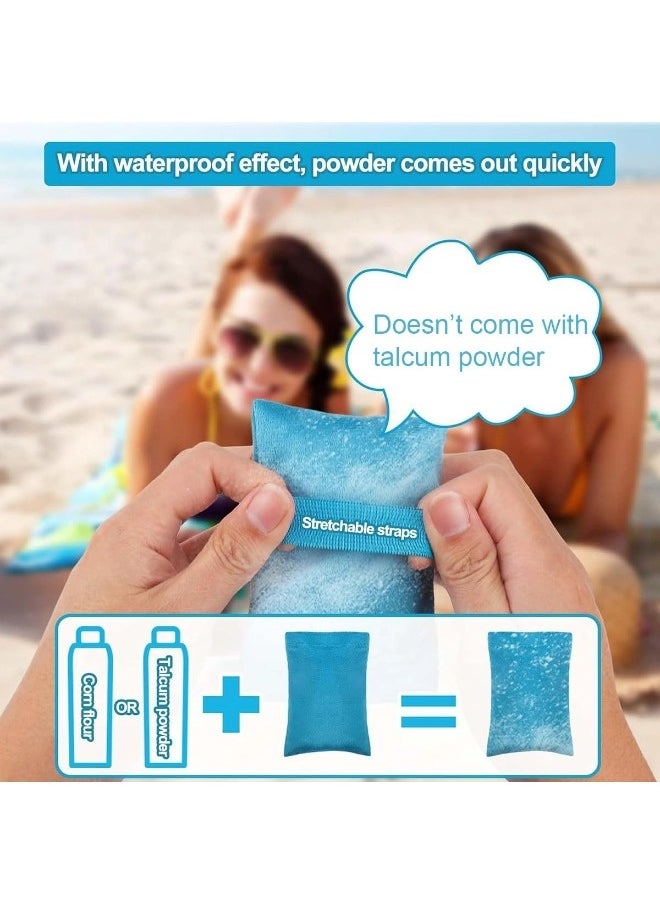 ShebSheb 2PCS Sand Remover for Beach, Sand Removal Bag,Powder Pouch Sands Remover Brush Beach Vacation Camping Essentials  - Image 5
