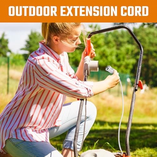 BindMaster Outdoor Extension Cord Waterproof 10 Ft, White, Indoor, Outdoor Power Cord, Heavy Duty 16/3, Single Outlet, UL Listed, 3-Prong, Grounded Outlet, Extension Wire. - Image 3