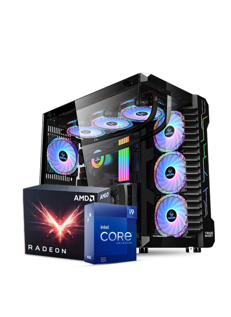 Truenort Velocity X Gaming PC,  Intel Core i9-14900K  Processor (CPU) | RX 9070 XT Graphics Card (GPU) | 32GB RAM Memory | 1TB SSD Storage | Windows 11 Pro | True Nort RGB Gaming Case Black  - Image 1