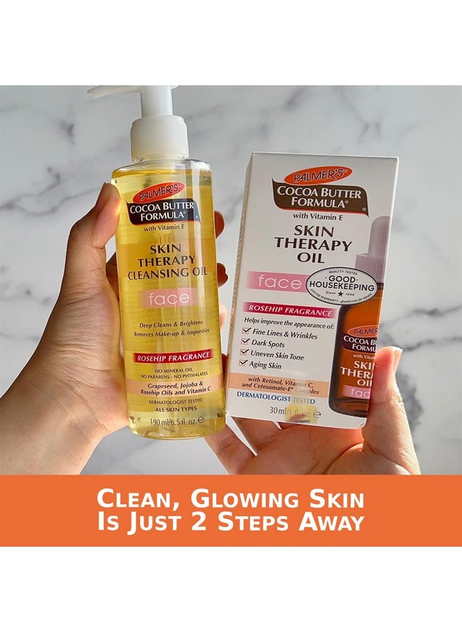 PALMER'S - Cocoa Butter Formula Skin Therapy Cleansing Oil For Face Rosehip Fragrance 6.5 Ounces (Pack Of 6) - Image 1