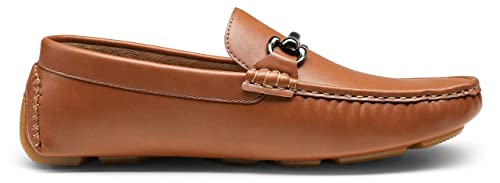 Vostey Men's Loafers Slip on Brown Loafers for Men Driving Shoes for Men Casual Dress Loafer (BMY3001 Brown 10.5) - Image 4