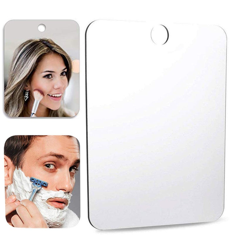 XoYo Fogless Shower Mirror 59inX394in Includes 1 Adhesive Hooks AntiFog Frameless Wall Hanging Makeup  Shaving Bathroom Accessory Small