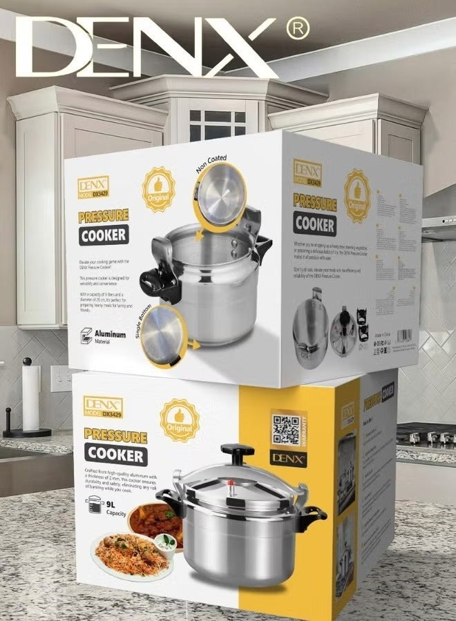 Denx Genuine High Quality Aluminum Pressure Cooker from DENX, Model DX3426, 9 Litre - Image 3