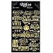 CATaireen Merry Christmas Quotes Gold Foil Rub On Transfer Stickers Holiday Words Theme Decals for DIY Scrapbooking Greeting Cards Making Crafts Fit Paper Wood Stone Acrylic Golden A - Image 2