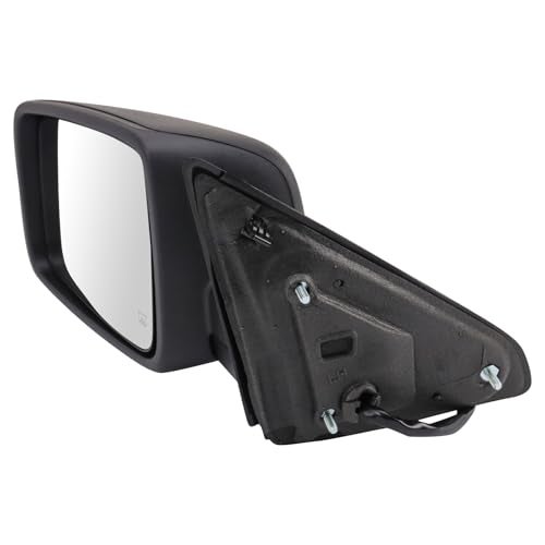 TRQ Left Mirror Power with Housing Turn Signal with Curved Glass with Textured Black Cover Drivers Side Compatible with 2009 Dodge Ram 1500 CH1320304 - Image 4