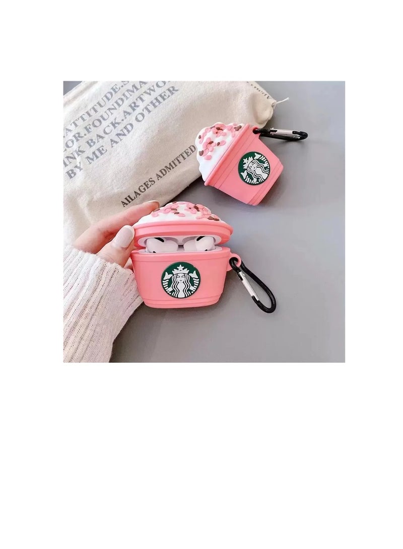 Soft Silicone Shockproof Cover for Apple Airpods Pro 2nd, New 3D Cute Cartoon Creative Fun Case Skin with Keychain Design for Airpods Pro 2nd Charging Case (Pink Green) 