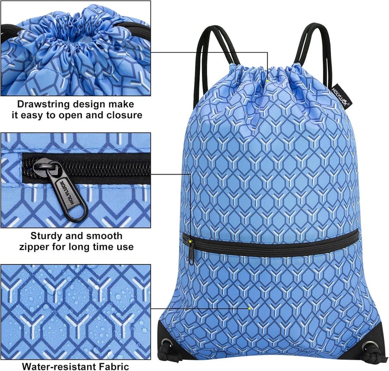 HOLYLUCK Drawstring Backpack Bag Sport Gym Sackpack - Image 4