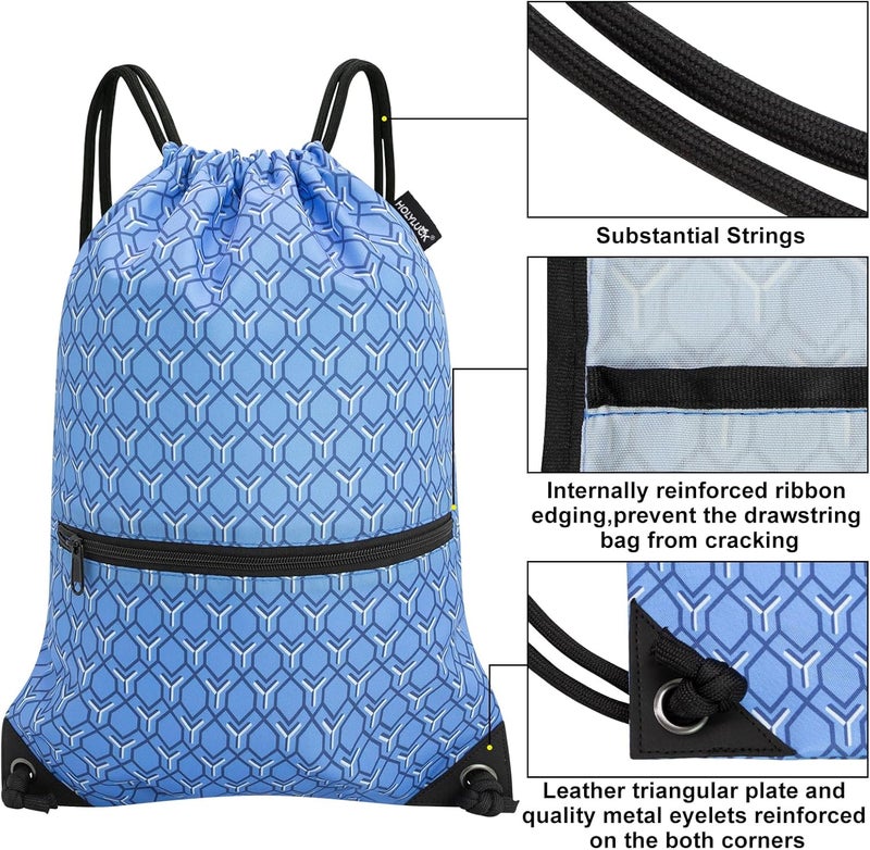HOLYLUCK Drawstring Backpack Bag Sport Gym Sackpack - Image 3