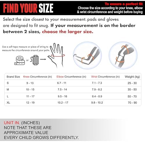 Jaspo Impact Protective Gear Set | Knee, Elbow & Wrist Guards with PE Shell, 8mm EVA Foam Cushion, Shock-Absorbing Pads & Adjustable Velcro for Skates, Skateboard, Kick Scooter (Medium) - Image 5