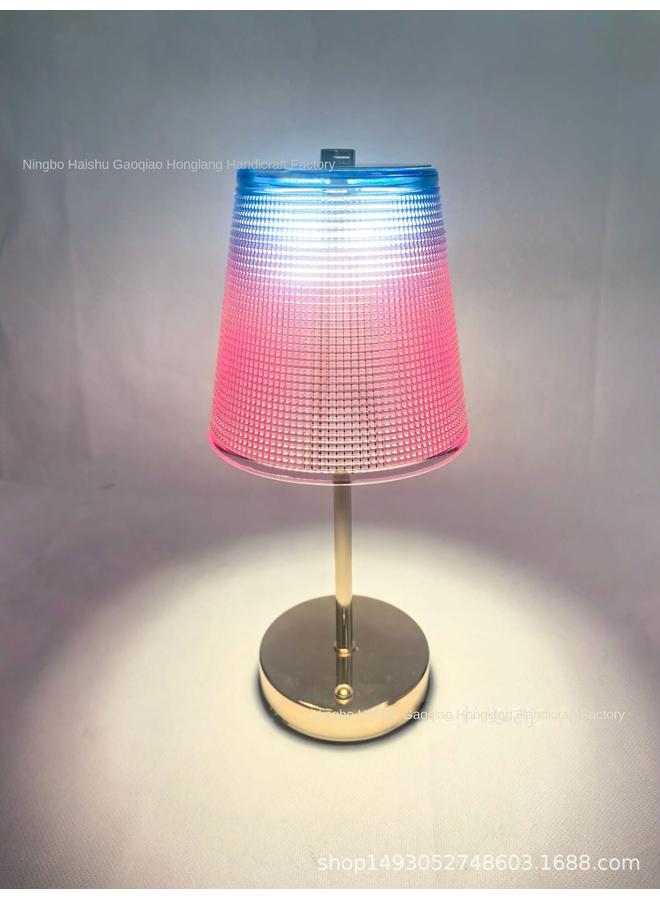 الأزرق جي دبليو مصباح كريستال فراشة معدني جديد ، مصباح طاولة زخرفي ، مصباح إكليرلي LED ، مشحون بجانب السرير ، ضوء الليل 1 - Image 1