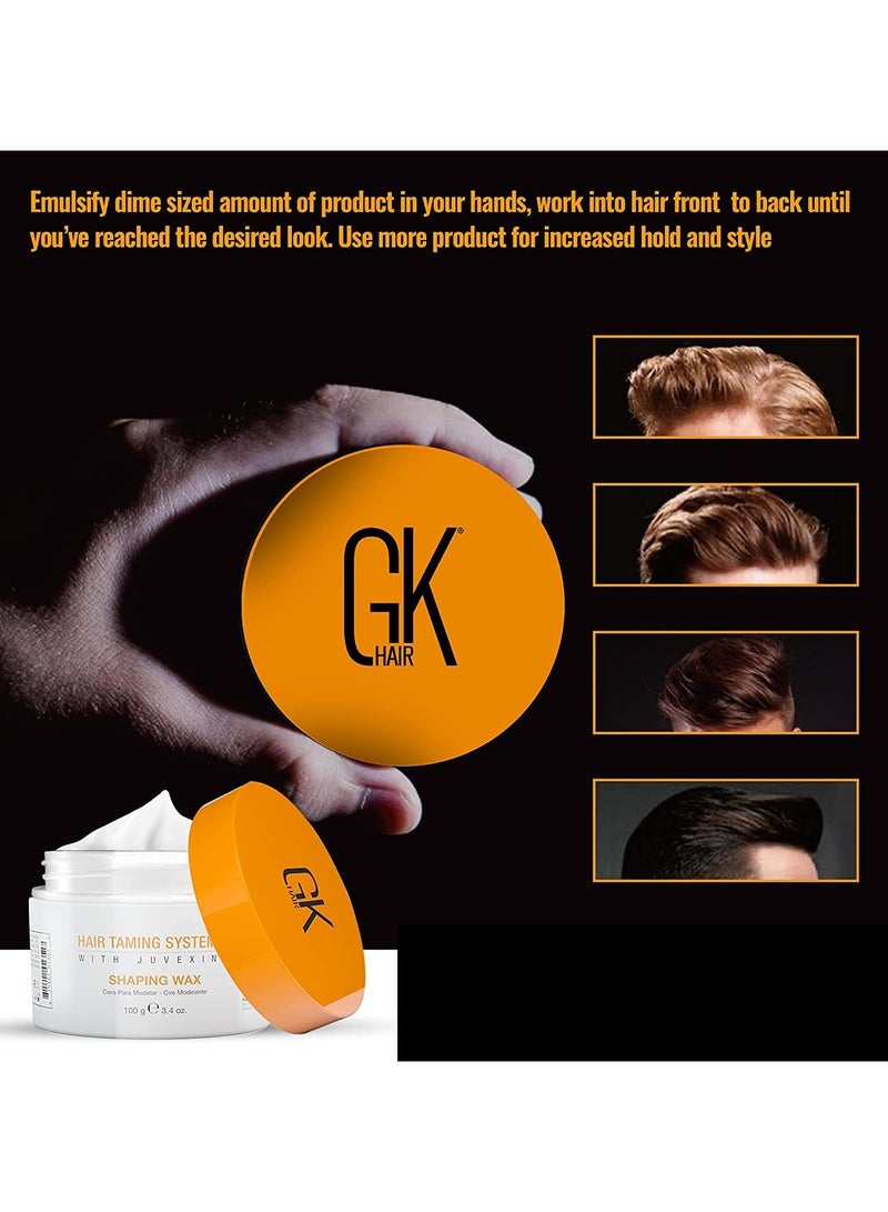 GK Hair Shaping Hair Wax (3.4 Fl Oz/100 G) Styling Product For Matte Textured And Pliable Hold Bee Wax Adds Shine For Men And Women All Hair Types - Image 2