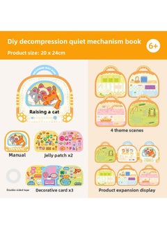 Generic Mr. Toy Handmade DIY Series Milk Tea Cup Creative Cream Glue Handmade DIY Little Mage Girl Gift-Color:Mr. Toy DIY Mechanism Quiet Book-Live A Cat  - Image 1