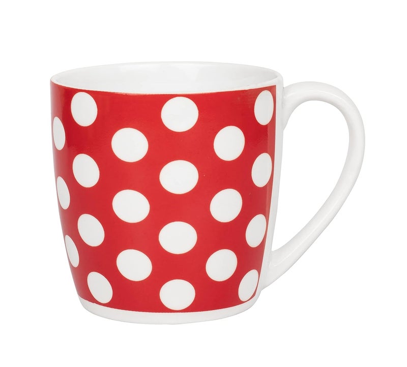 Femora Indian Ceramic Polka Dots Tea Cup - 6 Pcs, 160 ML (Red) - Image 4