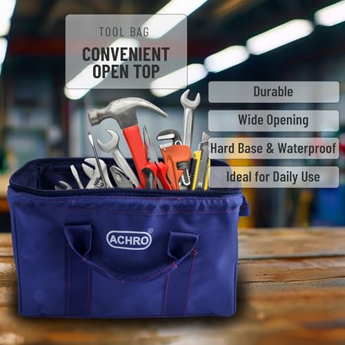 ACHRO 13 Inch Handy Multipurpose Portable Tool Storage Bag Water Resistant for Electrician Plumber Technician Garage Work Nylon Material Color Royal Blue (For All Your DIY Work And Daily Needs) - Image 5