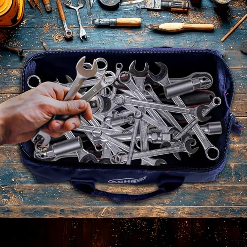 ACHRO 13 Inch Handy Multipurpose Portable Tool Storage Bag Water Resistant for Electrician Plumber Technician Garage Work Nylon Material Color Royal Blue (For All Your DIY Work And Daily Needs) - Image 3