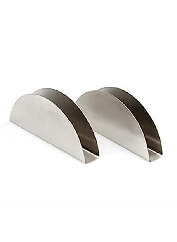 FINALITY finality Stainless Steel D Without Base Tissue Paper Holder Useful for Office Kitchen Dining Table Silver Color Pack of 2  - Image 1