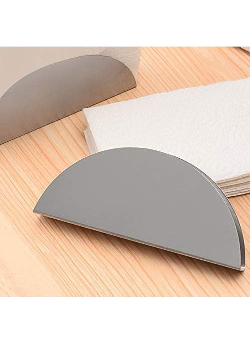 FINALITY finality Stainless Steel D Without Base Tissue Paper Holder Useful for Office Kitchen Dining Table Silver Color Pack of 2  - Image 3