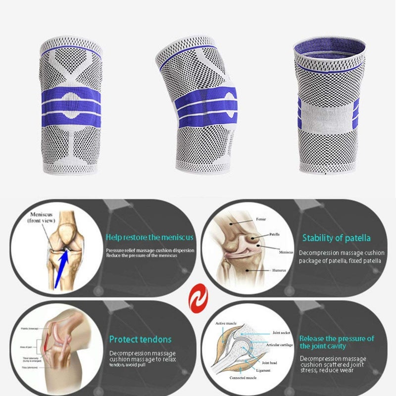 KERMIS Professional Knee Cap Support,Knee Compression Sleeve Support for Men Women with Patella Gel Pads & Side Stabilizers,Medical Grade Knee Pads for Running,Joint Pain Relief 1 Pic - Image 5
