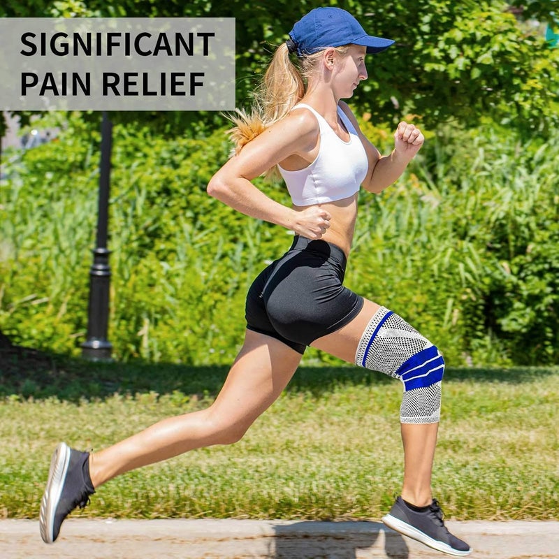 KERMIS Professional Knee Cap Support,Knee Compression Sleeve Support for Men Women with Patella Gel Pads & Side Stabilizers,Medical Grade Knee Pads for Running,Joint Pain Relief 1 Pic - Image 2