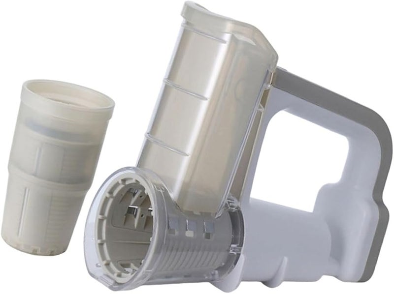 White And Grey Portable Electric Salad Maker Slicer Shredder For Vegetable Fruit Prep - Image 1