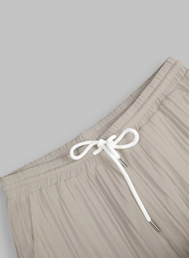 Take Two Take Two Men Beige Textured Shirt and Pants Co-Ords