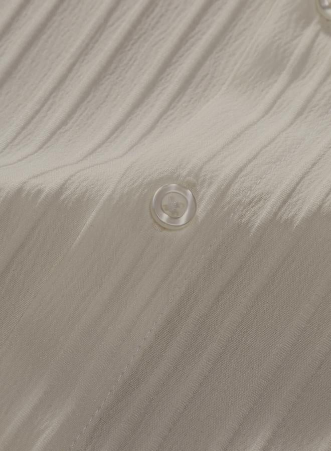 Take Two Men Beige Textured Shirt and Pants Co-Ords - Image 4