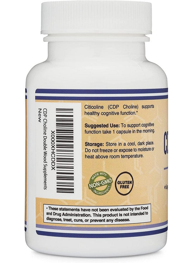 Double Wood Supplements CDP Choline (Citicoline) Supplement, Pharmaceutical Grade, Third Party Tested (60 Capsules 300mg) - Image 3
