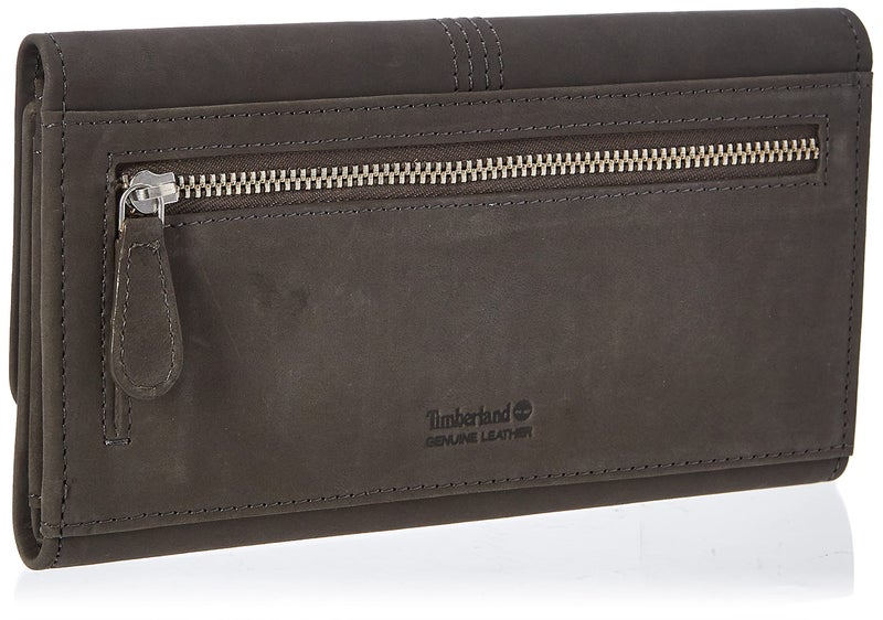 Timberland Women's Leather RFID Flap Wallet Clutch Organizer, Castlerock (Nubuck), One Size - Image 2