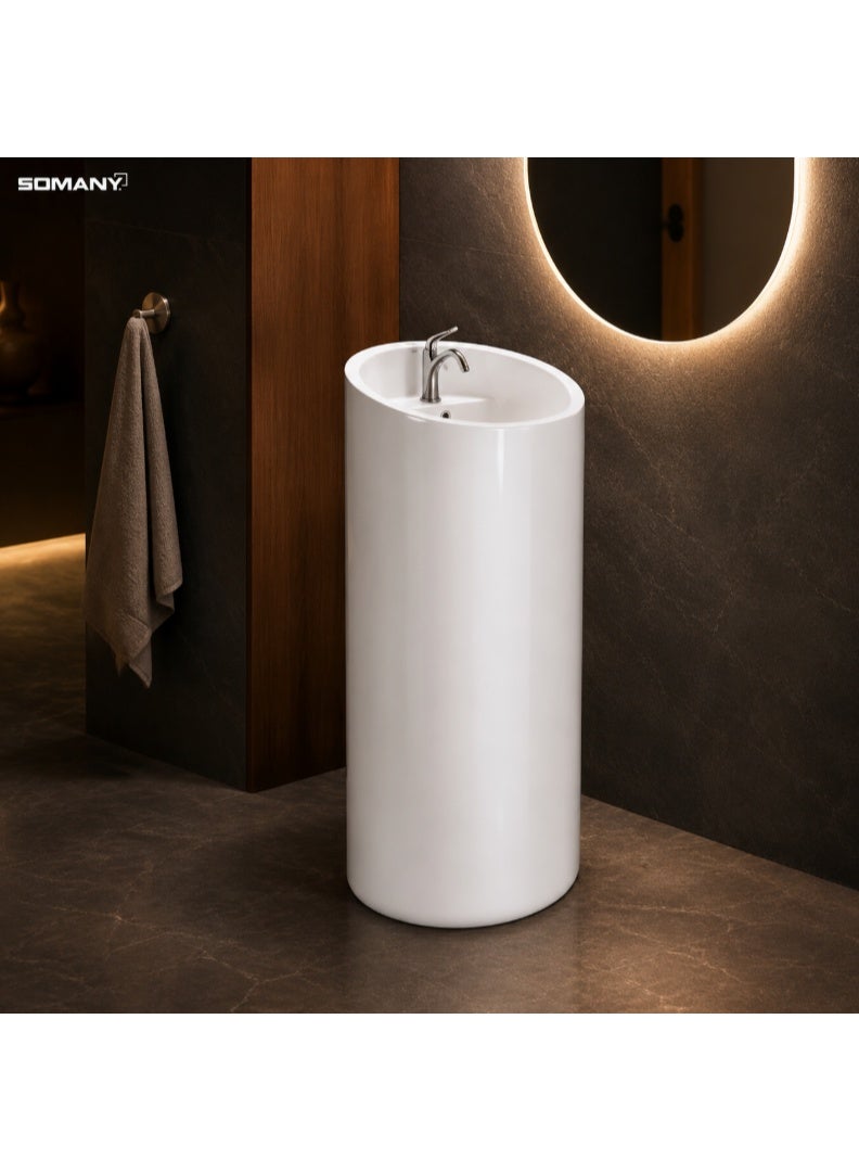 SOMANY Nordic One Piece Full Pedestal Basin - Image 3