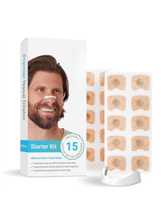 Breath Inhalation Nasal Strip Starter Kit (15 units, white) - Increases oxygen intake, reduces snoring, improves sleep quality - Sweat resistant, nasal strip - pzsku/Z39A5EFA1E9953B0526CDZ/45/_/1722913742/8ecaa38a-ae62-4907-81fc-78d40c5679d3