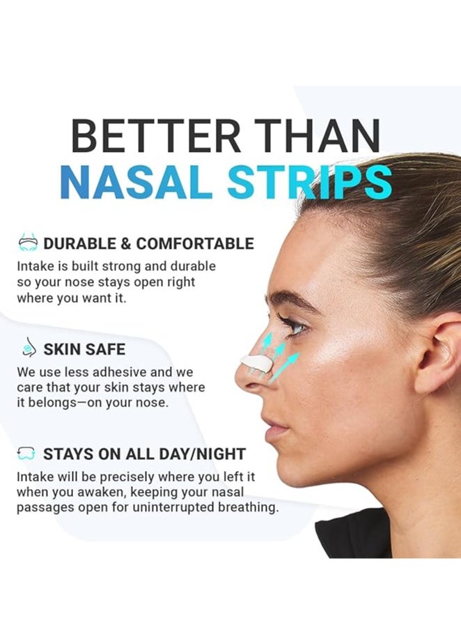 Breath Inhalation Nasal Strip Starter Kit (15 units, white) - Increases oxygen intake, reduces snoring, improves sleep quality - Sweat resistant, nasal strip