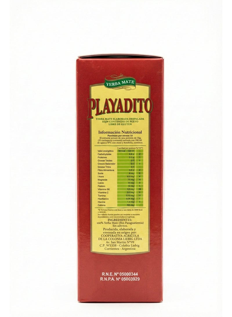 Playadito Despalada Yerba Mate Tea (Stemless / Pure Leaf) - Intense Flavor - 500g - Image 5