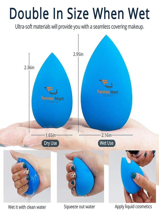 Fennec Mart Make up Sponge Beauty Blender Puff -Set of 3 (Multicolor) Makeup Foundation Blender - Image 2