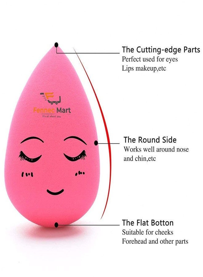 Fennec Mart Make up Sponge Beauty Blender Puff -Set of 3 (Multicolor) Makeup Foundation Blender - Image 4