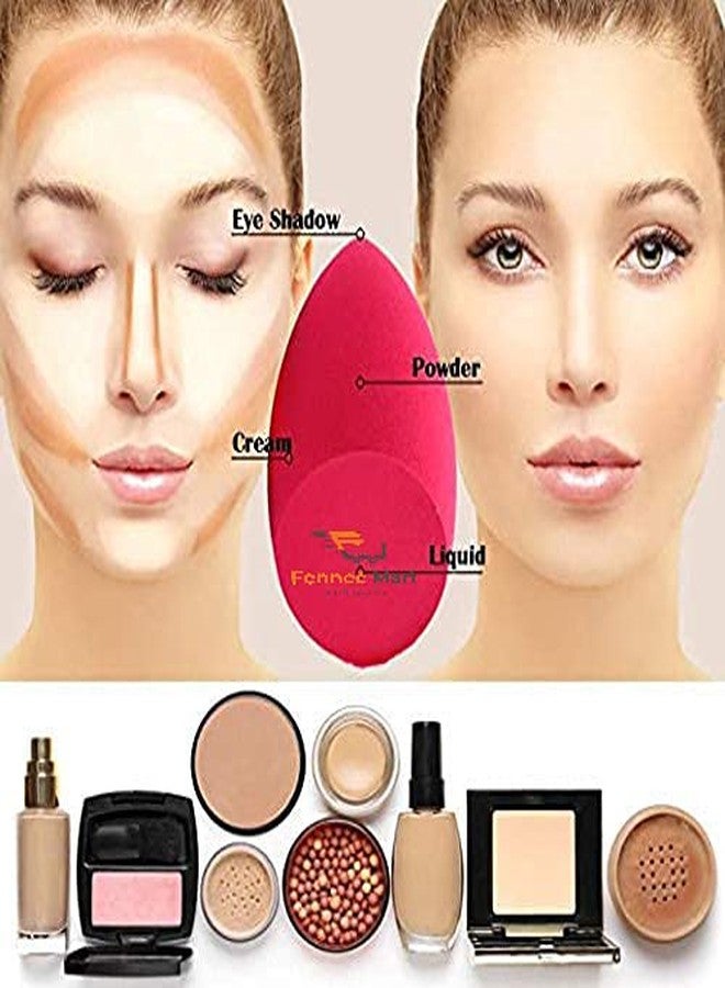 Fennec Mart Make up Sponge Beauty Blender Puff -Set of 3 (Multicolor) Makeup Foundation Blender - Image 3