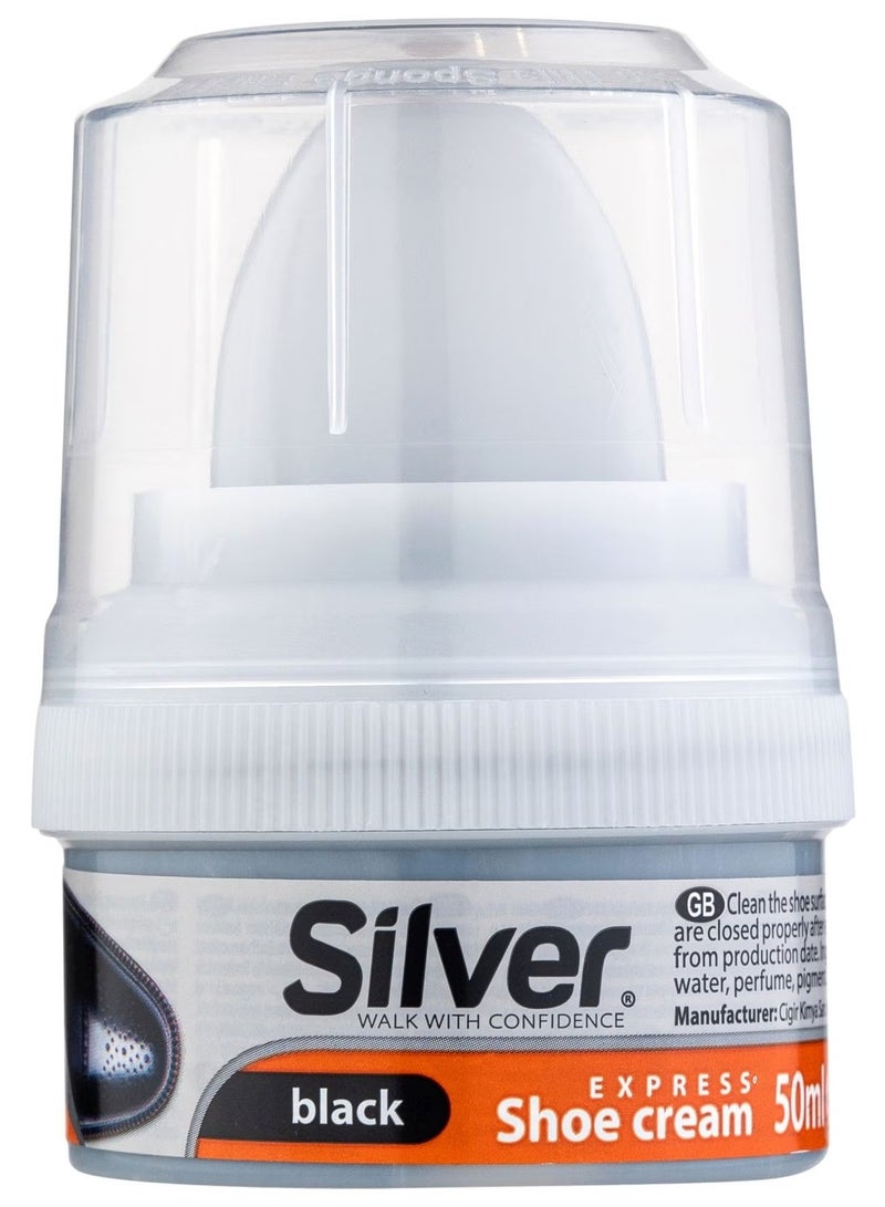 Silver Express Shoe Cream Black 50 ML - Image 1