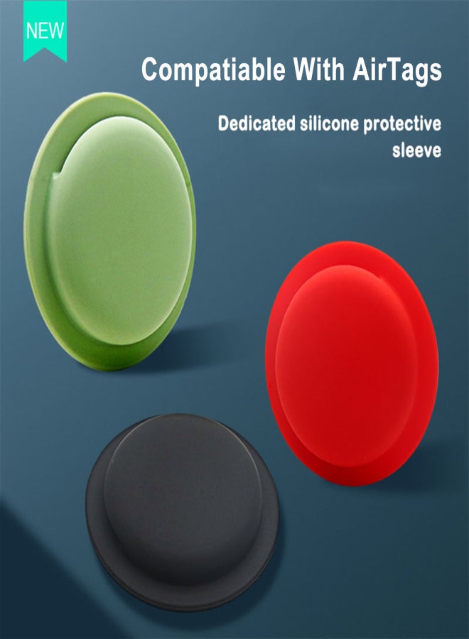Protector Cover Tracker Silicone Case Anti-lost Protective Sleeve Back Adhesive Mount Soft Cover Protector Compatiable with Apple Airtags Accessories - Image 2