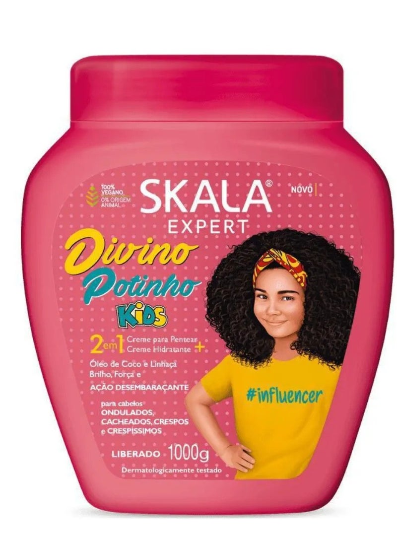 SKALA Skala Expert Divino Potinho 2 in 1 For Kids Hair Combing and Moisturizing Cream 1000g (Brazil) 