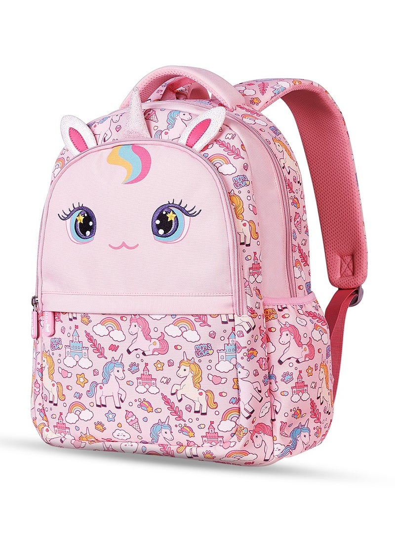 Nohoo Kids 16 Inch School Bag With Lunch Bag And Pencil Case (Set Of 3) Unicorn - Pink - Image 2