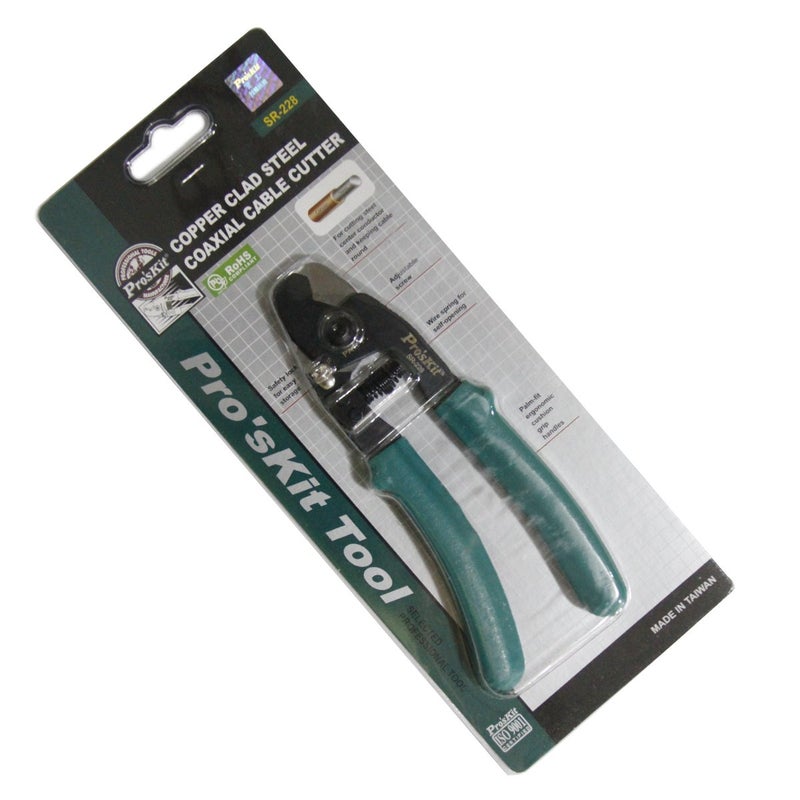 Proskit SR228 Carbon Steel Coaxial Cable Cutter Green - Image 2