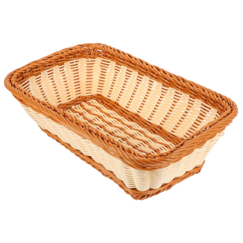 2pcs Bread Serving Basket Woven Basket Countertop Basket Fruit Storage Basket for Home - Image 5