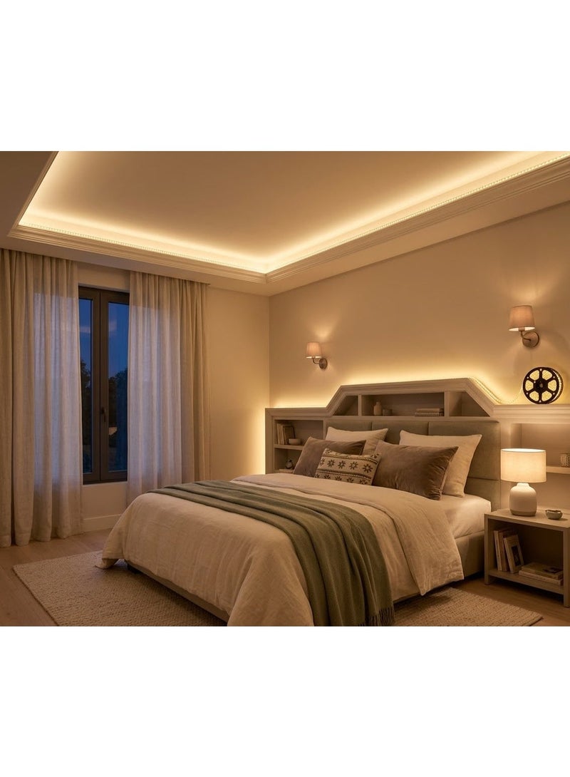 LED Strip Light, 3M Double Row, Warm White, with Integrated Power Plug - Image 5