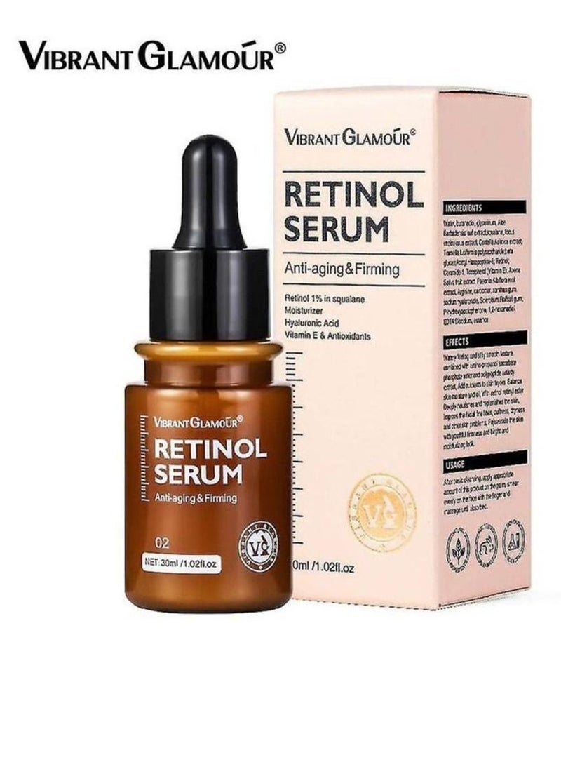 Vibrant Glamour - Retinol Serum Wrinkles Anti-Aging Fine Lines Brighten & Whiten Delicate and Smooth Dull and Yellow Skin for Women 30ml - Image 1