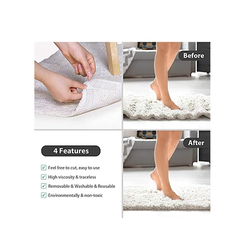 SOLARAE Reusable Nano Double Sided Tape - Strong Adhesive Tape Heavy Duty, No-Trace Removable Transparent Glue Fix Tape, Washable Strong Gel Anti-Slip Tape for Photos Wall Kitchen - Image 2