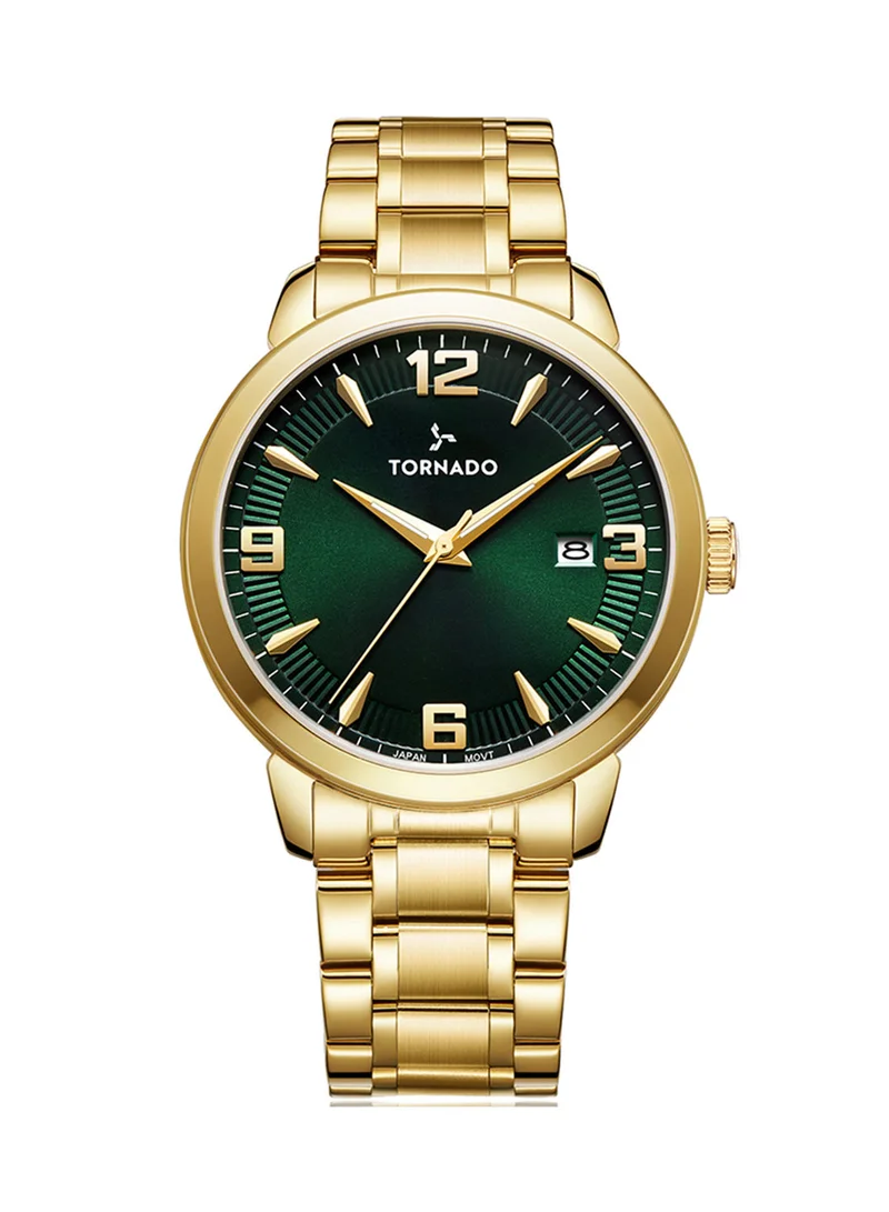 تورنيدو Men's Analog Sunray Green Dial Watch - T9006B-GBGH