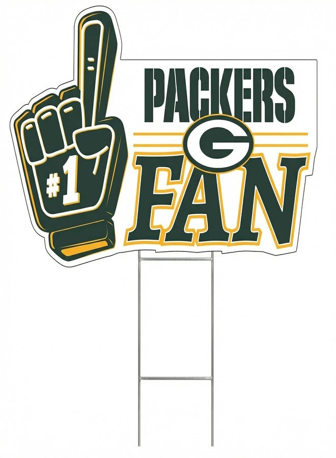 Proformance Home NFL Green Bay Packers #1 Fan Yard Sign - Image 1