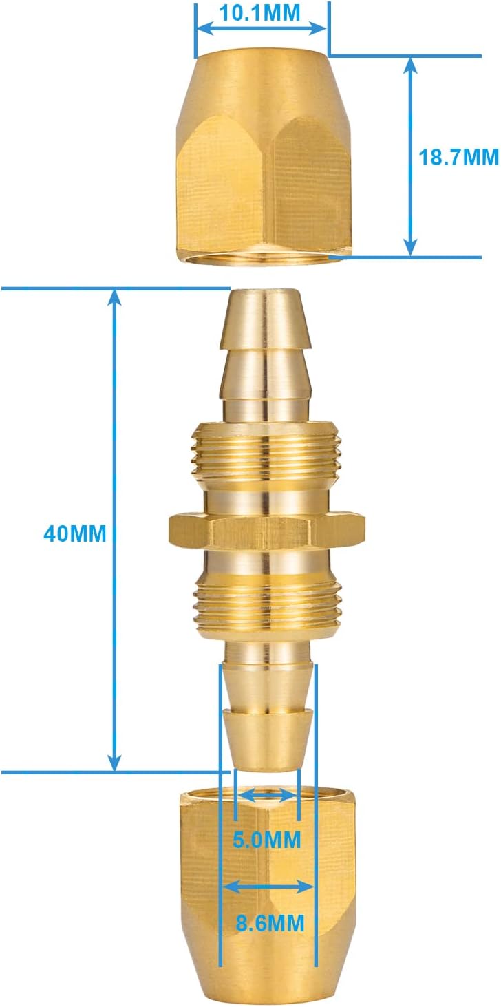 Breezliy 4PCS Soild Brass Air Reusable Hose Splicer For 14Inch ID Hose14 Air Hose Repair Fitting - Image 4