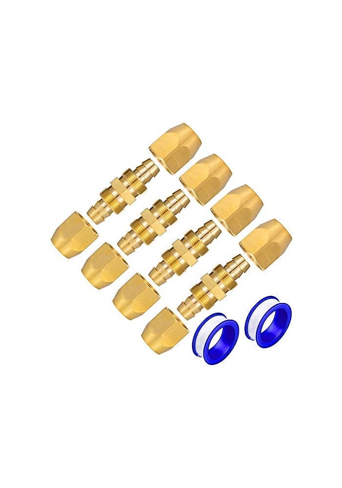 Breezliy 4PCS Soild Brass Air Reusable Hose Splicer For 14Inch ID Hose14 Air Hose Repair Fitting - Image 1