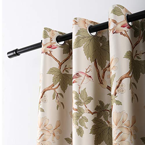 VOGOL Curtains 96 Inches Long Thermal Insulated Print Curtains for Bedroom/Living Room, Floral Blossoming Room Darkening Long Window Draperies for Kids Room, 2 Pieces - Image 4